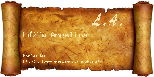 Löw Angelina névjegykártya